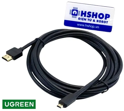 Cáp Micro HDMI to HDMI dài 3m hỗ trợ 4K@60Hz cao cấp 30104 chính hãng Ugreen