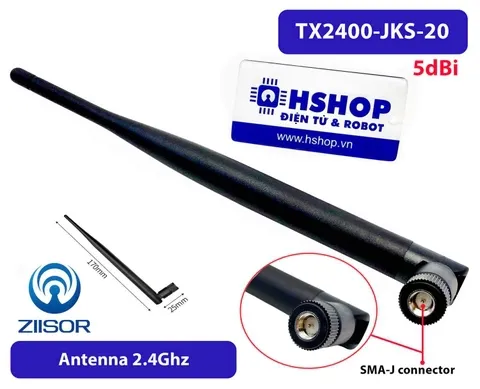 Anten Lora 433Mhz 3.5dBi 195mm SMA-J (Male) TX433-JKS-20 Glue Rod Antenna Ziisor